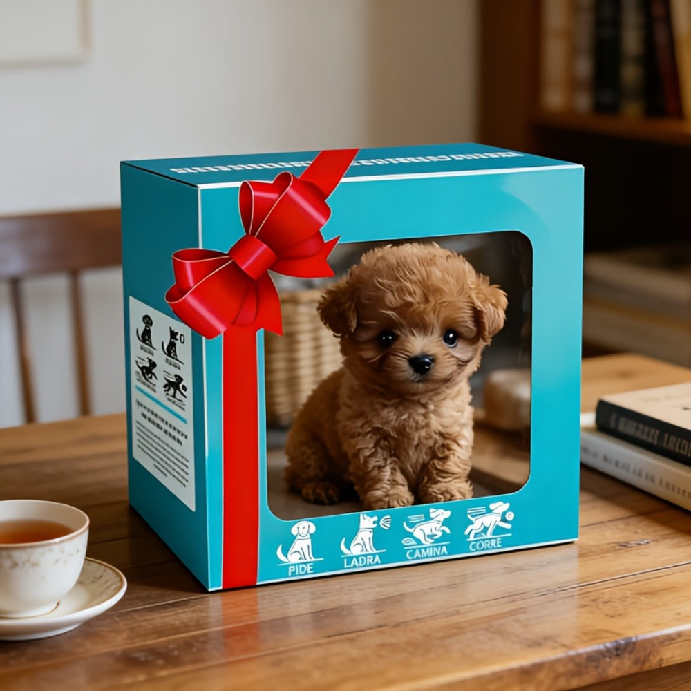 Two-Piece Brown Electronic Plush Puppy Toy Set with Walking and Barking Presentation and Boxed Dogs — image 8