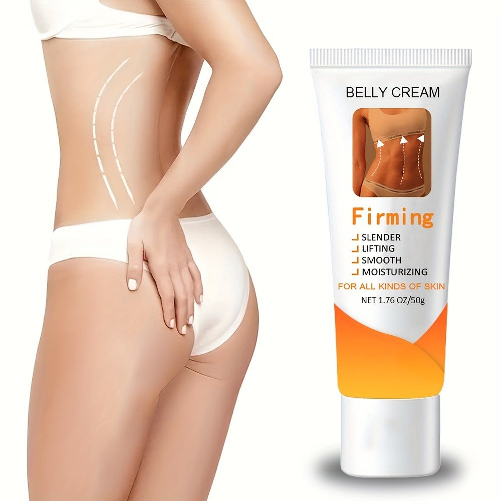 Body Moisturizer 50g Belly Cream in Squeeze Tube with White Cream Texture for Abdomen, Buttocks and Thigh Massage — image 7