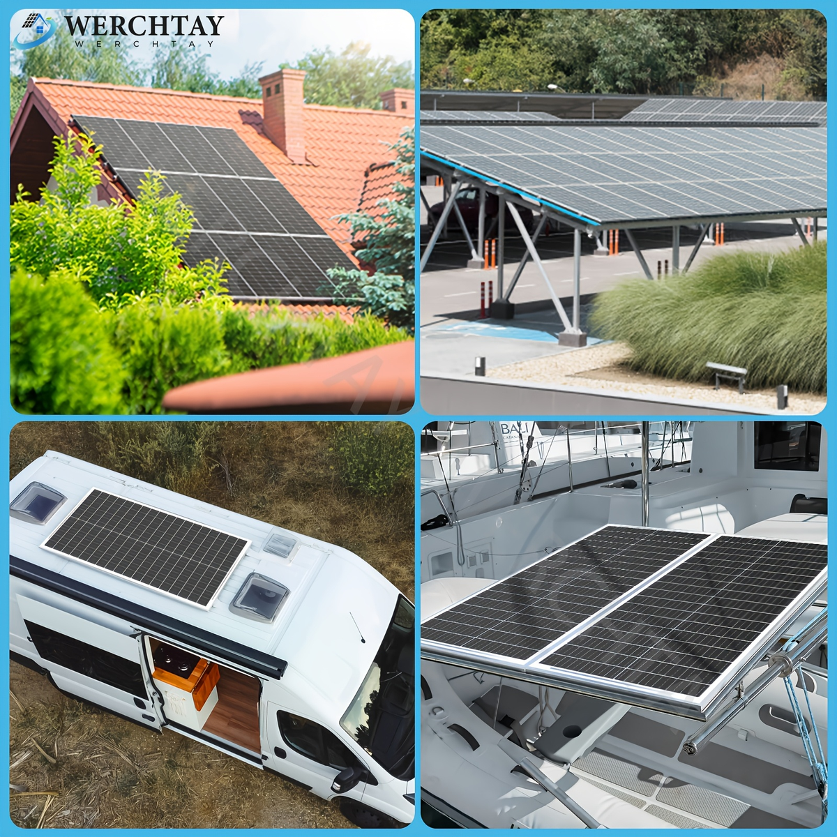 Single 100W Monocrystalline Solar Panel with 101 x 46 cm Frame and Attached PV Connector Cables — image 7