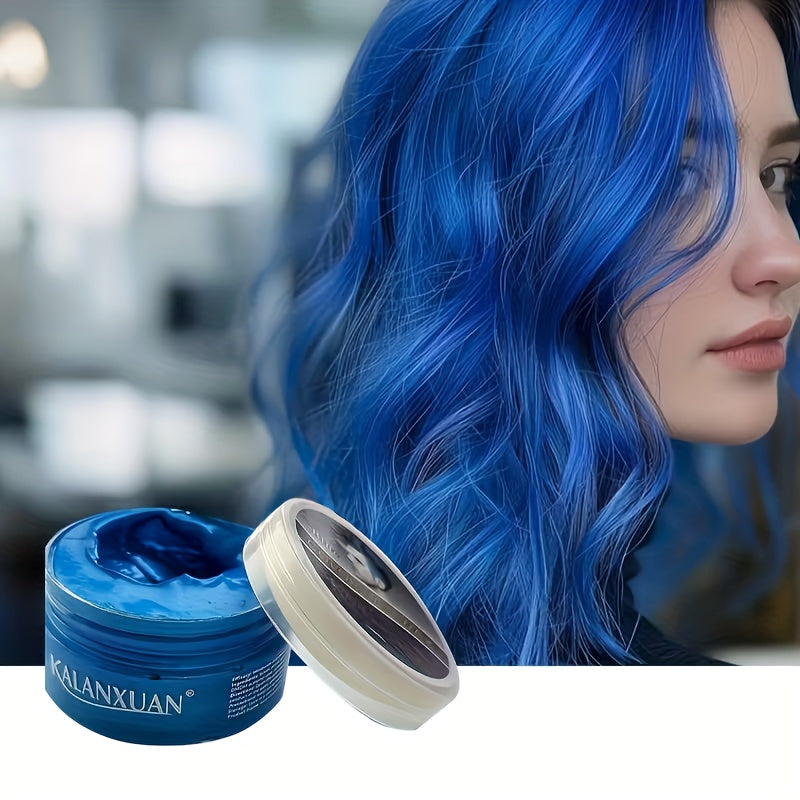 Temporary Hair Color Wax Disposable DIY Styling Cream Y2K Aesthetic for Parties Festivals Halloween Cosplay 9 Colors Blue Pur