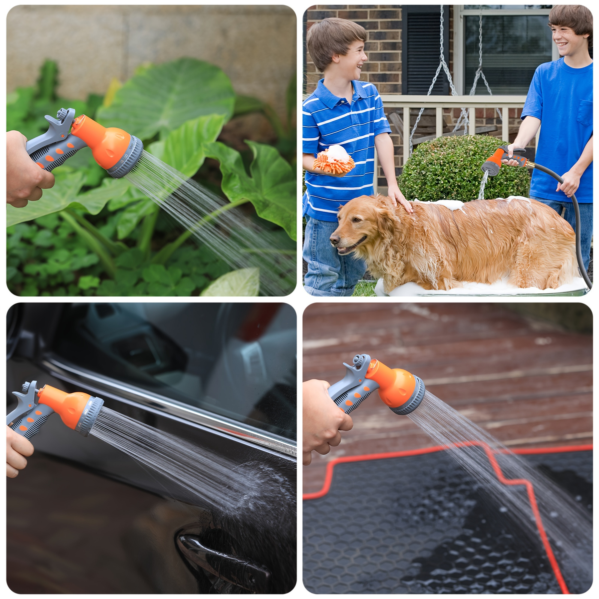65ft Automatic Garden Hose Reel with 9-Function Sprayer | 180° Swivel, Auto-Rewind & Slow Return System — image 4