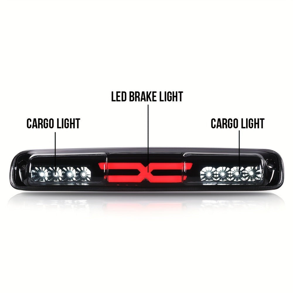 LED Third Brake Light High Mount Stop Lamp for 1999-2007 Chevy Silverado GMC Sierra 1500 2500 3500 HD with Turn Signal & Reve