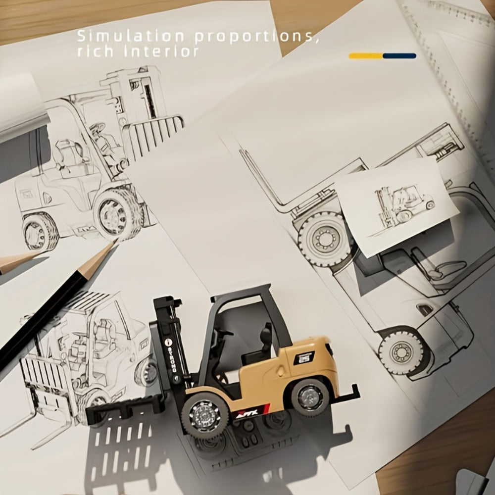 RC Forklift Toy 1/64 Scale Alloy Die Cast Remote Control Forklift Truck with the Listed Color, Size or Set Options for Everyd