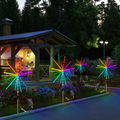 Solar Outdoor Lights 4-Pack 336-LED 3D Meteor Stakes with Remote, Multicolor Output and IP65 Rating — image 1
