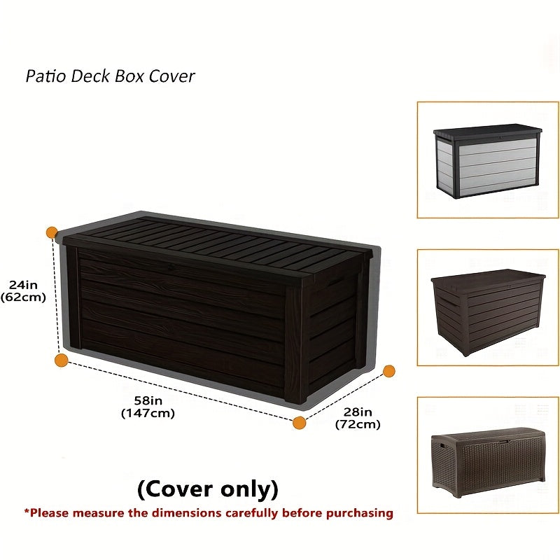 Deck Box Cover Heavy Duty Waterproof | Outdoor Storage Cabinet Patio — image 4