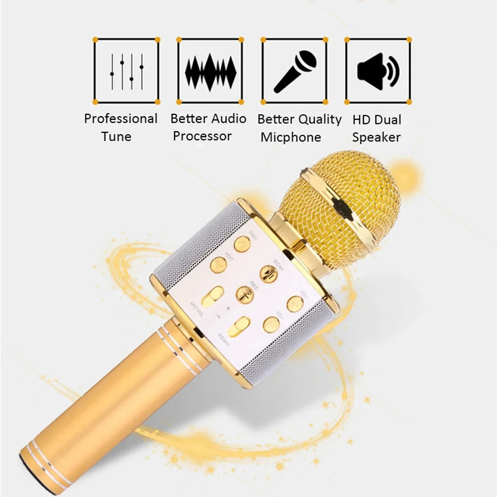 Wireless Microphone Portable Bluetooth Mini Home Ktv For Music Playing Singing Speaker Player