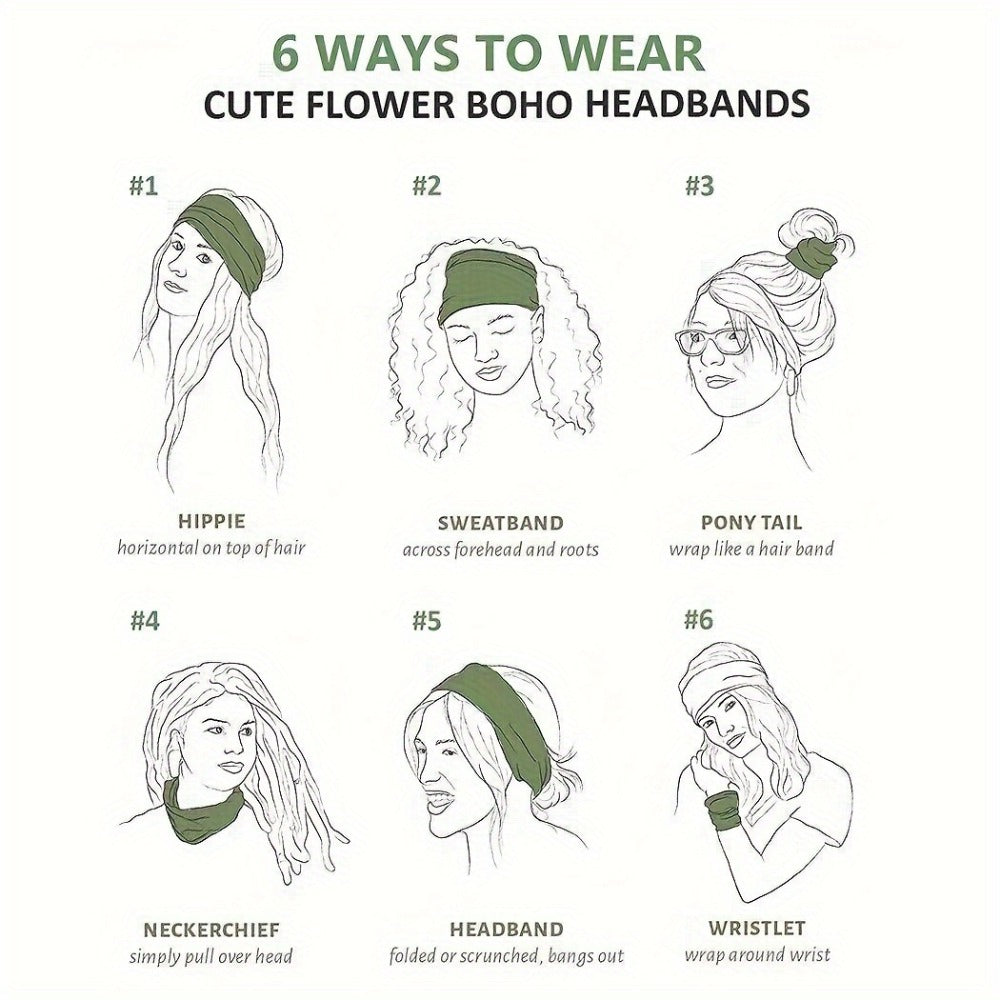 Stretchy Headbands 20 Pack for Women & Men – Soft Sweat-Wicking Non-Slip Elastic Turban Knot Hair Wraps Breathable Solid Colo