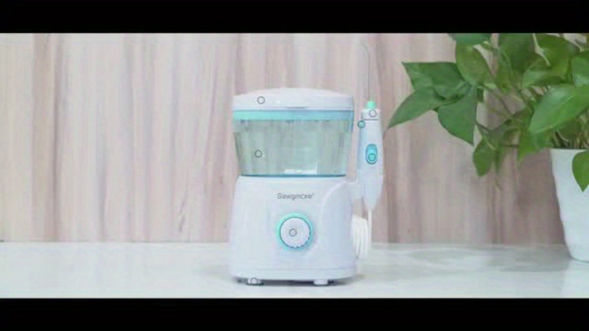 Water Flosser for Teeth & Braces 600ml Large Tank – 10 Adjustable Pressure Levels 8 Nozzles IPX4 Waterproof Professional Oral