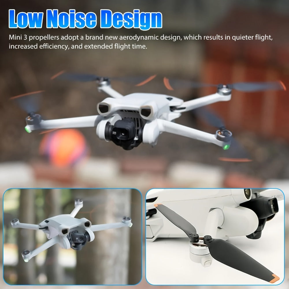 DJI Mini 3 Replacement Propellers 16pcs, Low-Noise Quick-Release Drone Blades Upgrade Kit with Screws & Screwdrivers — image 
