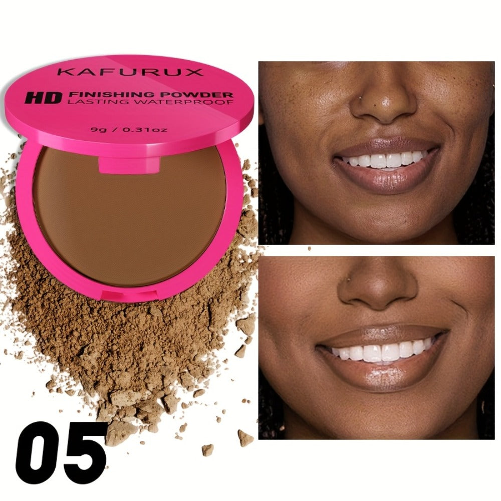Pressed Powder Foundation 2 Pcs Set Waterproof Sweatproof Lightweight Buildable Coverage, for Makeup, Travel and Everyday Van
