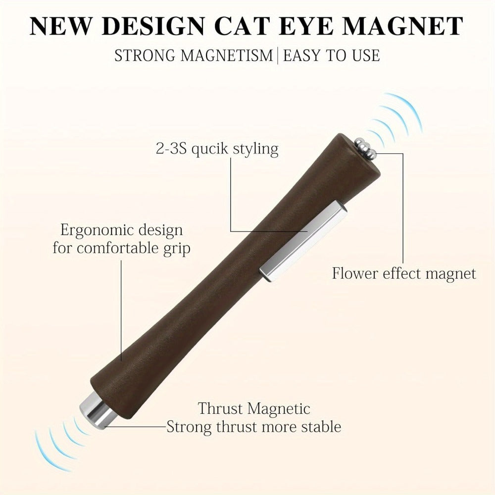 4-in-1 Y-Shaped Cat Eye Nail Magnet Stick Double Head – Heart & Multi-Pattern Magnetic Tool for Cat Eye Gel Polish Nail Art —