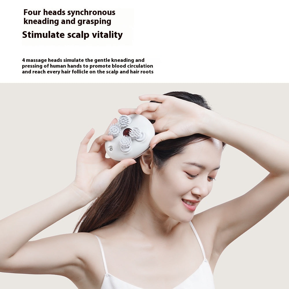 Smart Scalp & Head Massager with Soothing Heat & Red Light Technology