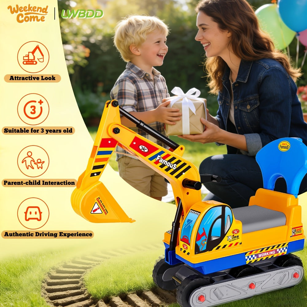Ride-On Excavator Toy for Kids with Manual Digging Arm with the Listed Color, Size or Set Options for Everyday Use — image 11