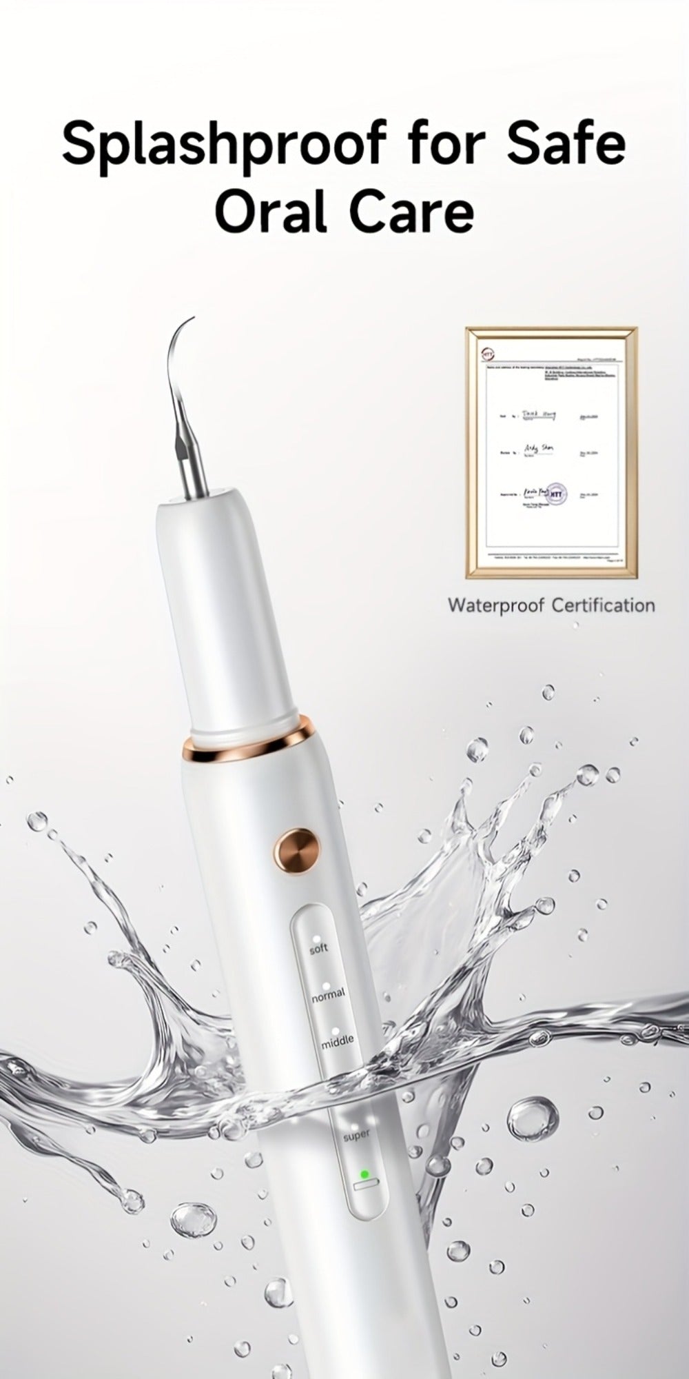 Ultrasonic Tartar Remover Electric Tooth Cleaner 5-Speed IPX6 Waterproof USB Rechargeable Dental Scaler — image 18