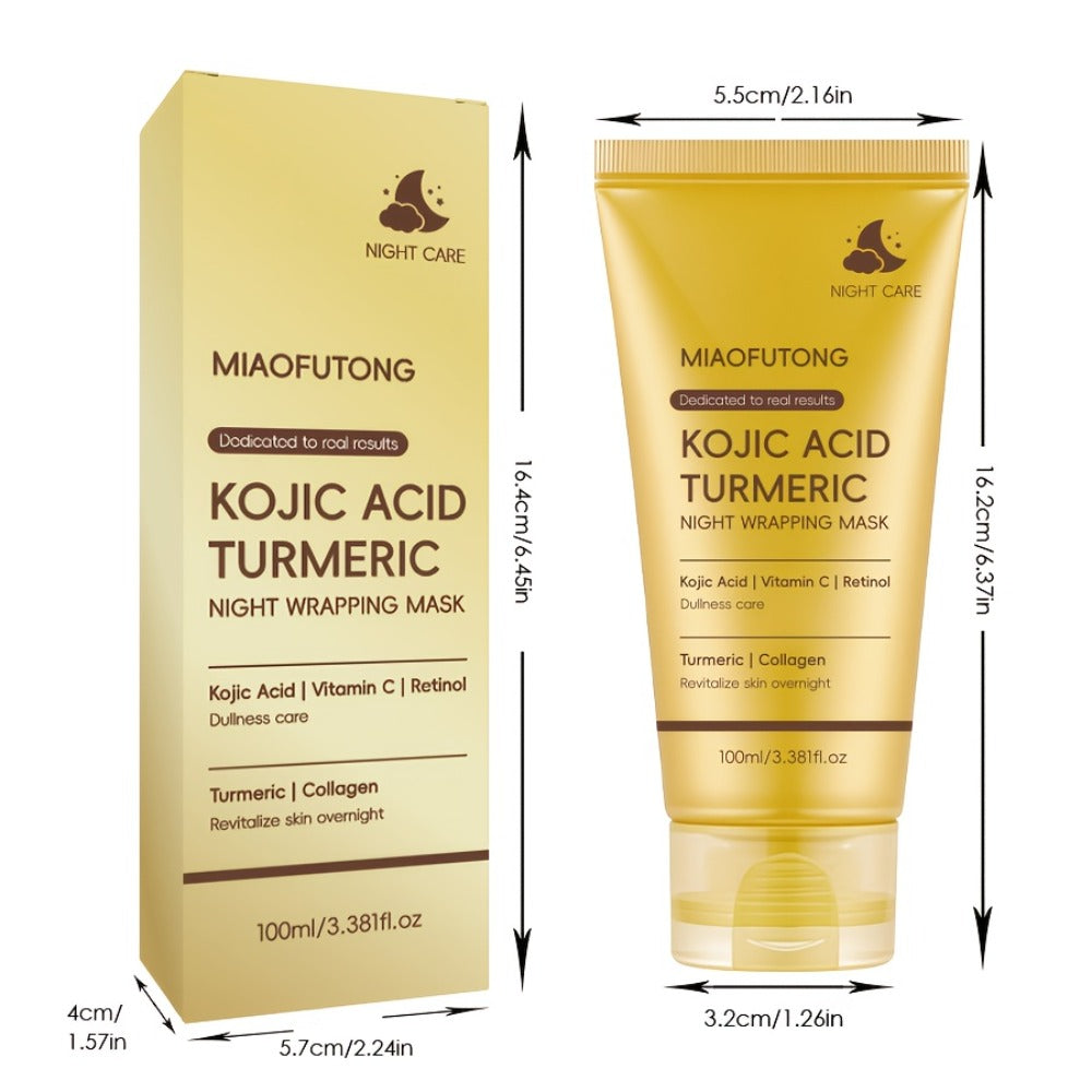 Kojic Acid Turmeric Face Mask with Vitamin C, Peeling Mask for, Deep Cleansing, Oil Control & Glowing Skin — image 4