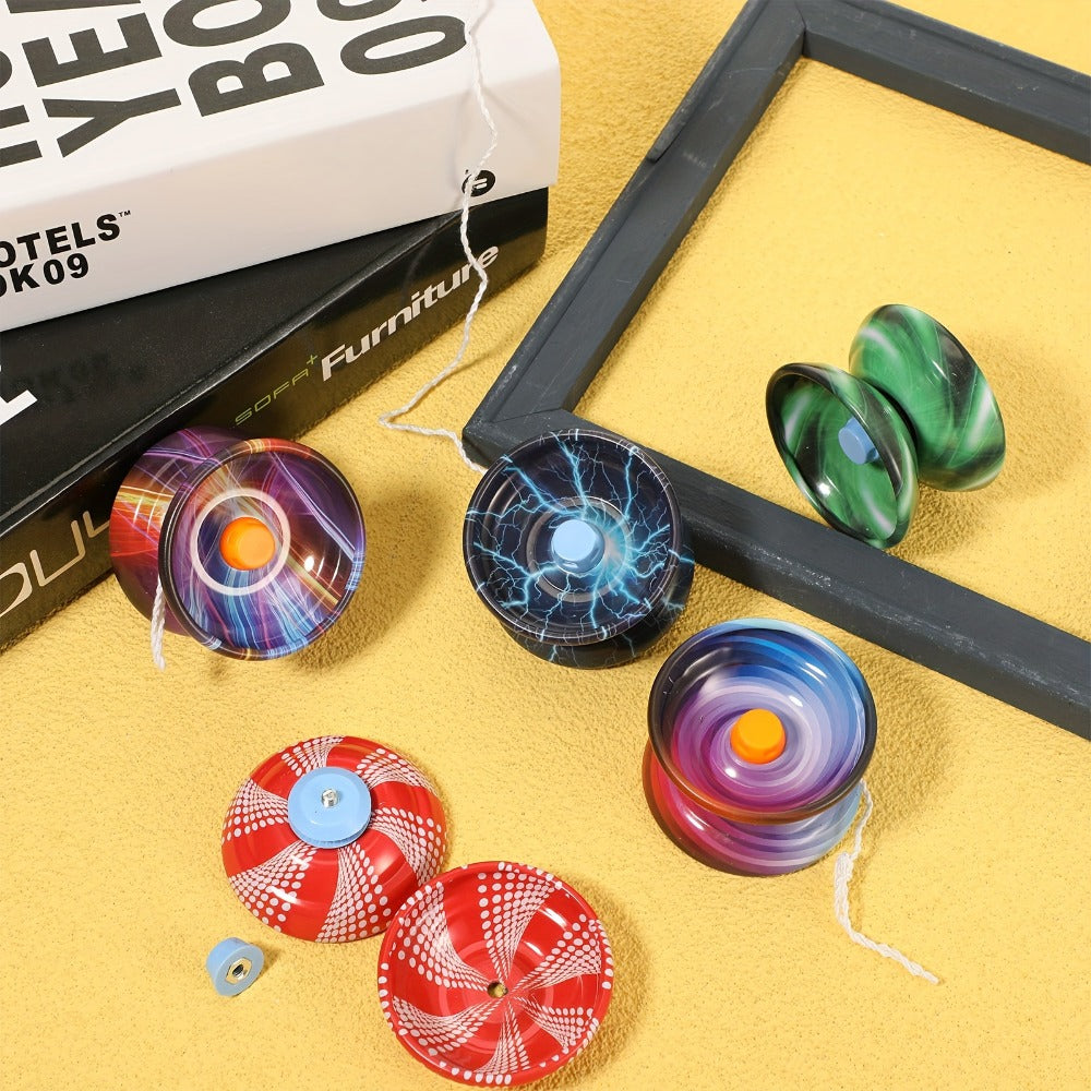 Metal Alloy Yoyo Bulk 50 Pcs Responsive Yo-Yo Set for Beginners Kids Adults Auto Return for Parties, Celebrations and Guest F