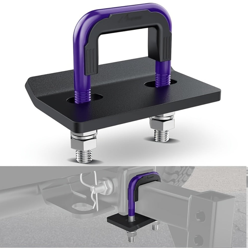 Trailer Hitch Tightener Anti Rattle Stabilizer 2 Inch Heavy Duty Steel U-Bolt with Rubber Cover Hitch Mount Wobble Eliminator