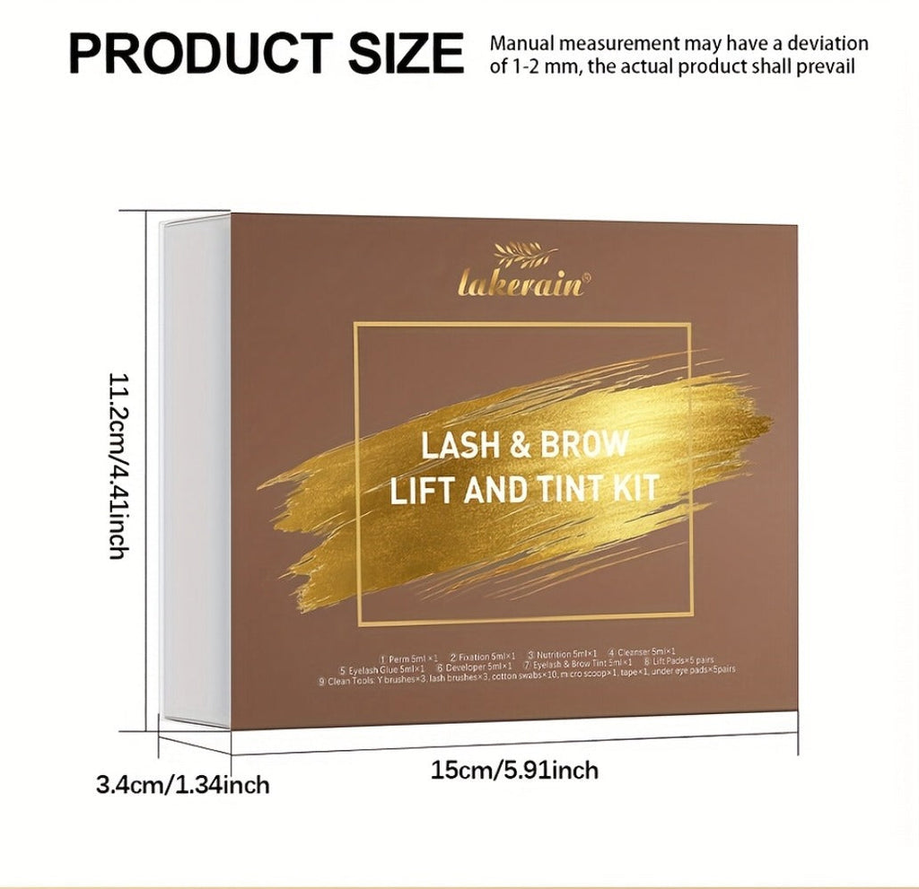 Lash Lift Kit & Brow Lamination Tint Set, 2-in-1 Eyelash Perm & Eyebrow Lamination with Black Brown Tint Dye — image 21