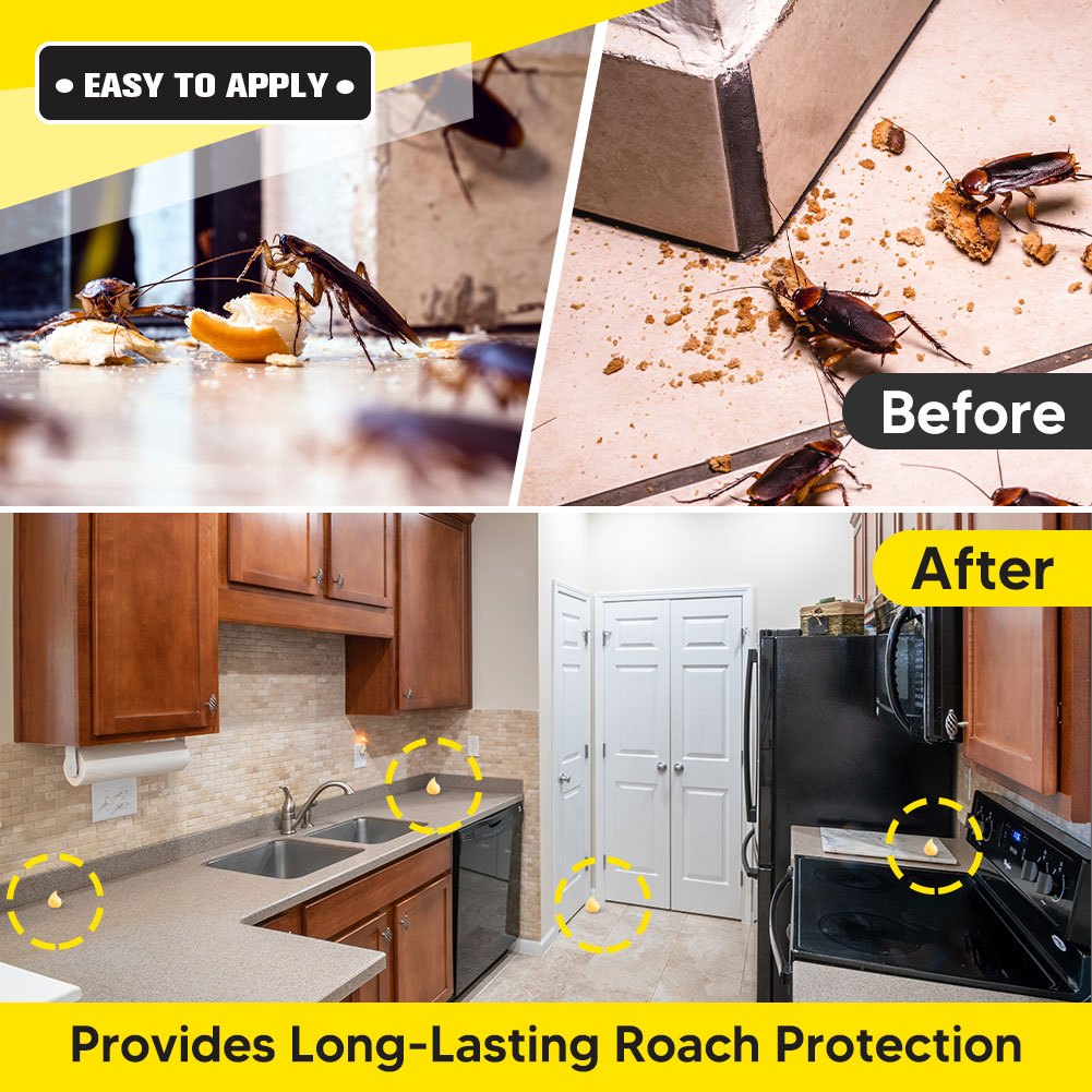 Roach Gel, 4-Pack Syringe Kitchen Bathroom Crack Crevice Trap for Home Cooking, Dining and Outdoor Meals — image 12