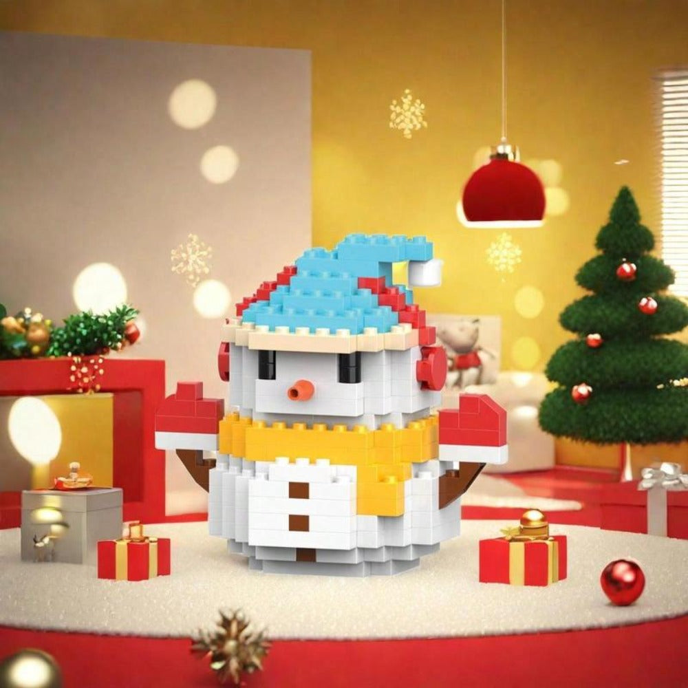 Building Block Set Christmas Mini Figures, 1052 Pieces Across 6 Boxes with Santa, Elf, Reindeer, Snowman and Tree Models — im