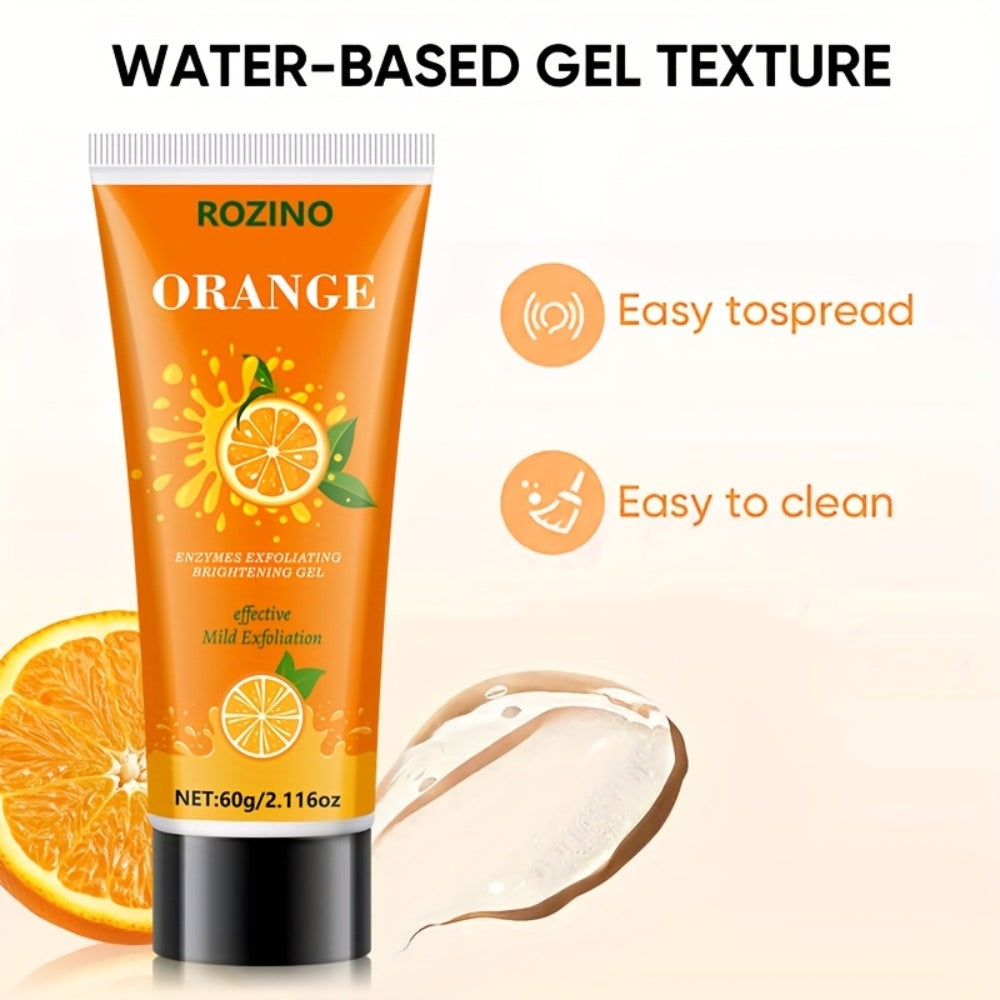 Orange Enzyme Cleansing Gel 60g Aloe Vera Hyaluronic Acid Vitamin C Gentle Exfoliating Deep Pore Cleansing Brightening Moistu
