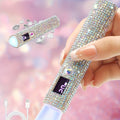 Portable LED Nail Lamp Rhinestone Design USB Rechargeable 365+405nm Quick Dry Gel Curer 20s 60s Timer LCD Display Wireless Na