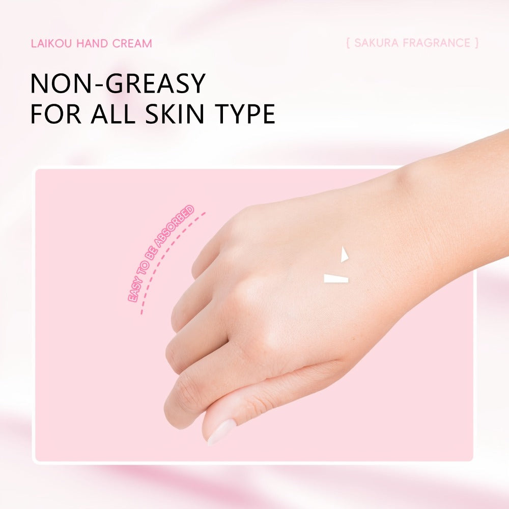 Japanese Sakura Hand Cream Set 20 Pcs LAIKOU Cherry Blossom Moisturizing Lotion with Glycerin & Vitamin C Lightweight Non-Gre