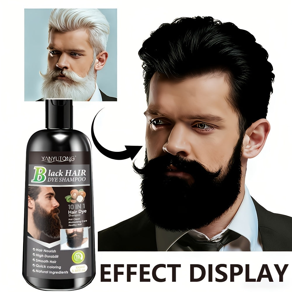 Color Shampoo for Beard & Hair, Natural Plant Dye Formula, Ammonia-Free Quick Gray Coverage — image 14