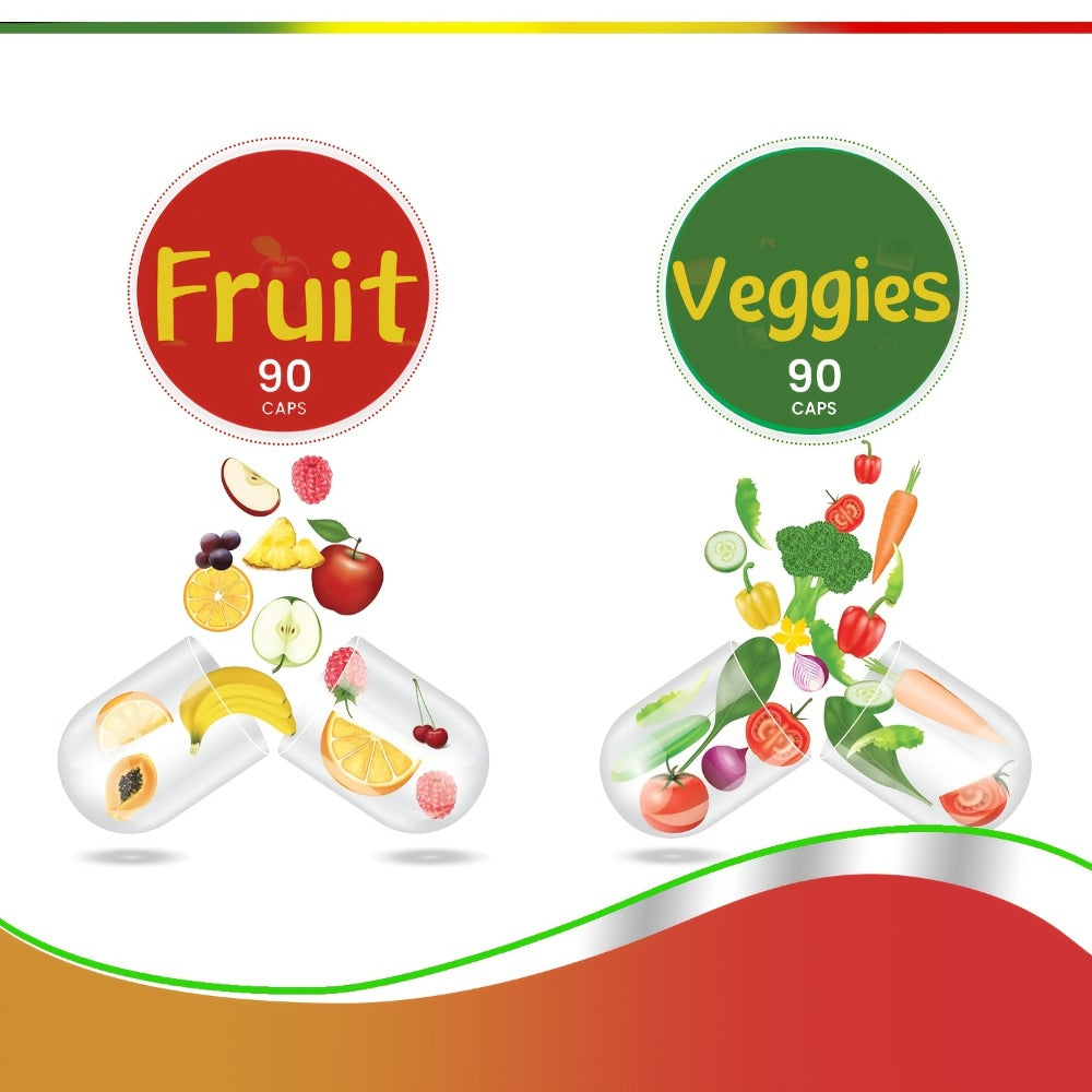 Superfood Capsules Fruits & Vegetables, 90 Fruit + 90 Veggie Capsules per Set for Bath Time, Home Spa and Personal Care — ima