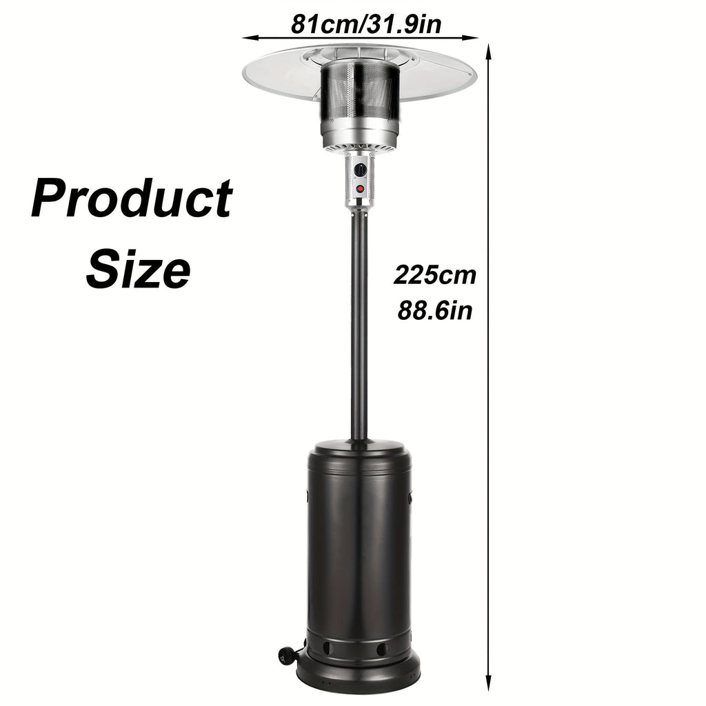 Patio Heater, Propane Outdoor Standing Stainless Steel Garden Party for Garden, Patio and Yard Use — image 4