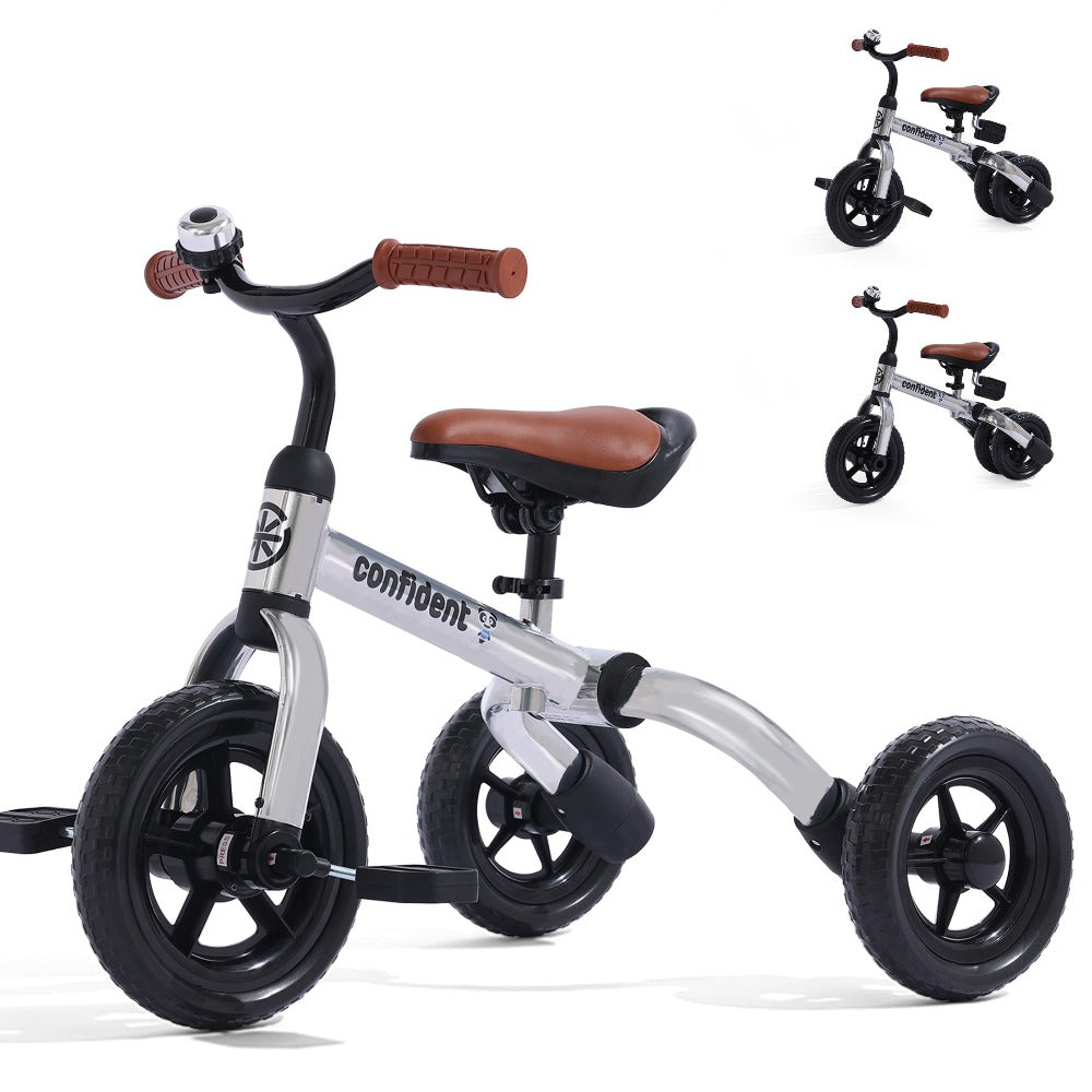 3-in-1 Kids Tricycle Balance Bike Carbon Steel Frame EVA Wheels Foldable with the Listed Color, Size or Set Options for Every