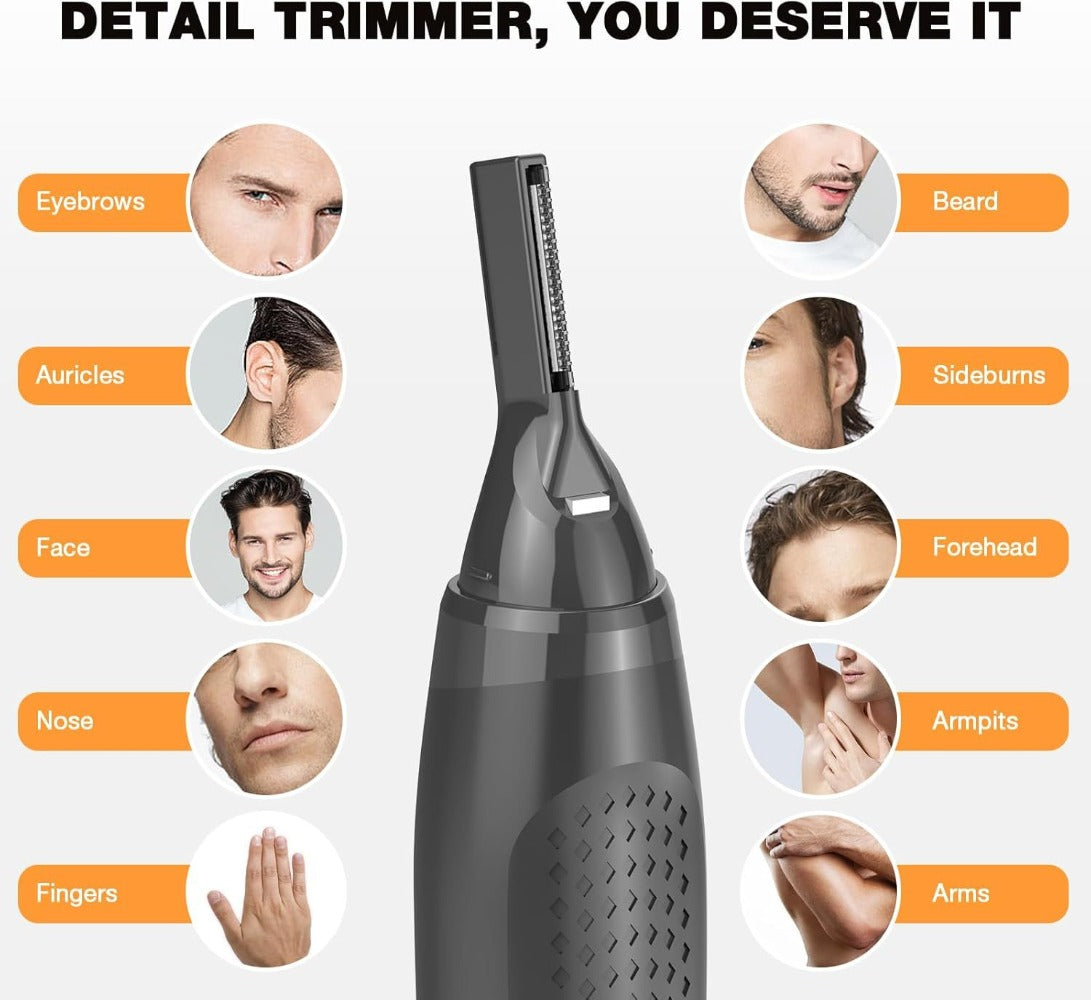 Rechargeable Eyebrow & Nose Ear Hair Trimmer for Men, Electric Detail Trimmer for Neckline Sideburns — image 13