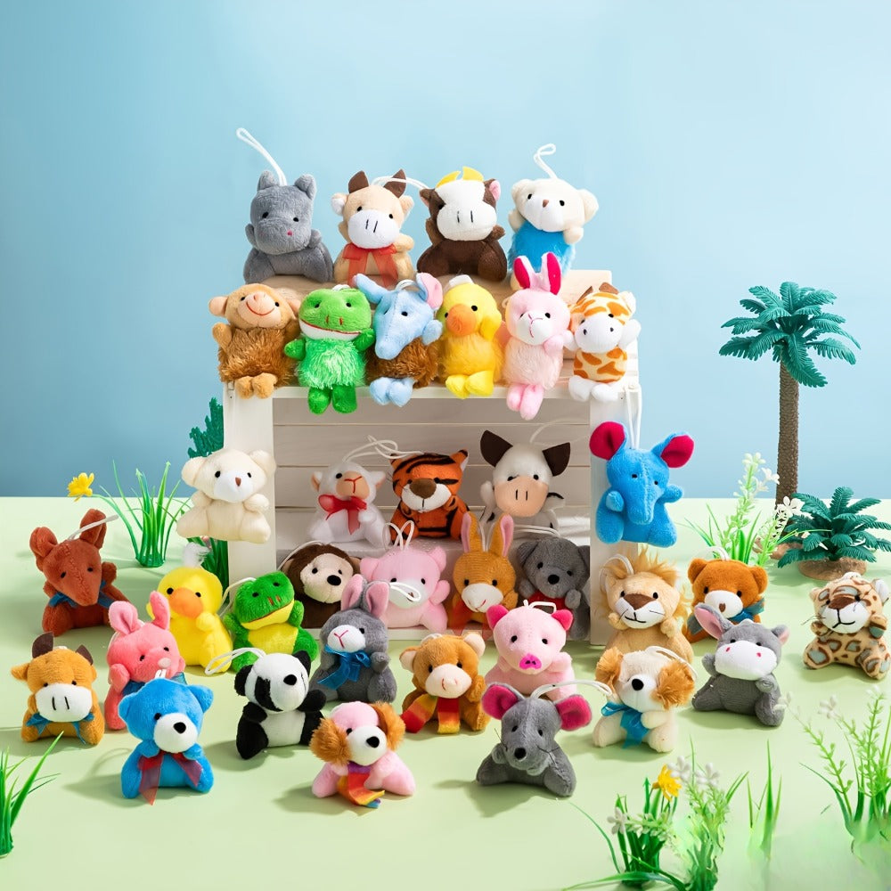 Mini Animal Plush Toy Assortment 72 Pack Bulk, 2.5-3 Inch Stuffed Animals for Party Favors, Carnival Prizes — image 8