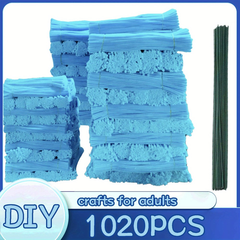 Pipe Cleaners 1020pcs Chenille Stems 20 Colors, Upgraded Thick Fuzzy Sticks with Patterned Rods for Kids Adults Teachers — im