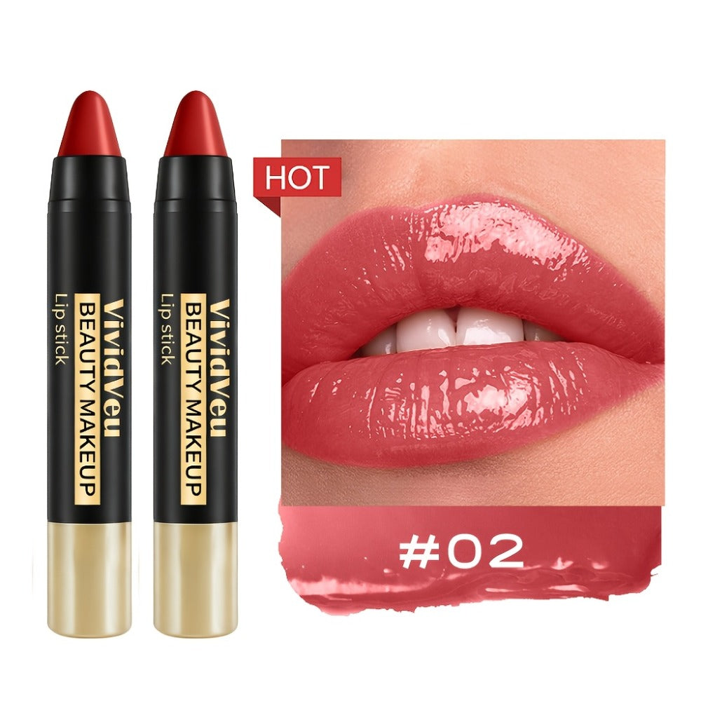 Six-Piece Lipstick Pen Set with Black-and-Gold Cases, Six Pictured Shades and 10.8 cm Stick Length — image 7