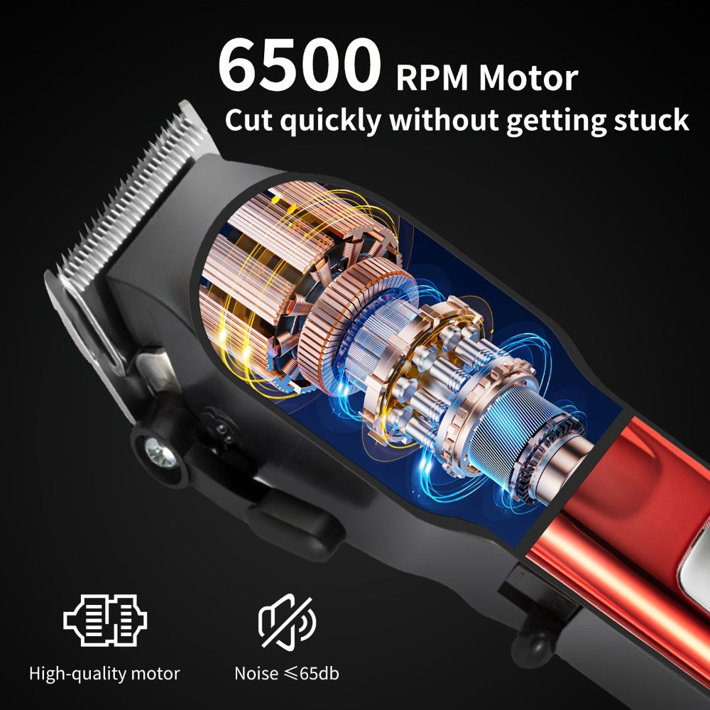 900mAh LCD Hair Clippers for Men – USB Rechargeable Cordless Electric Trimmer with Limit Combs & Cleaning Brush — image 13