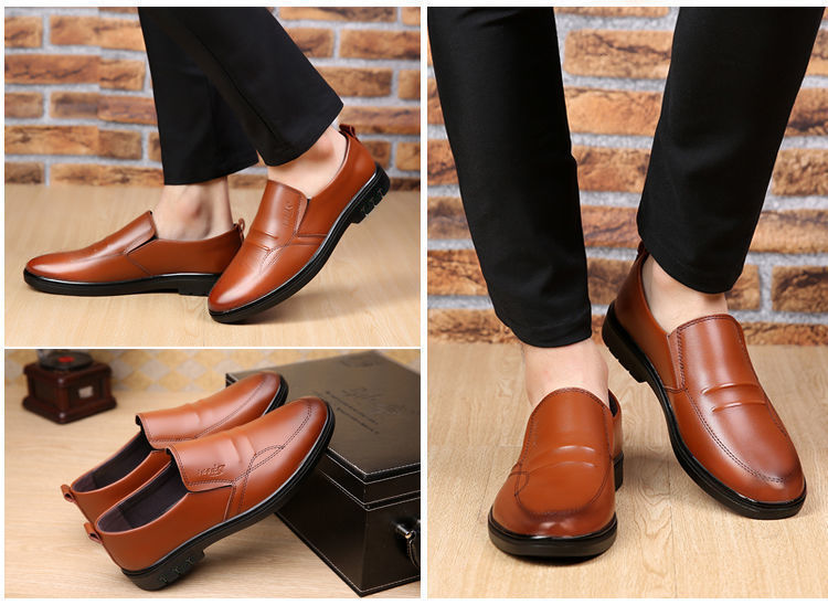 Mens Breathable Casual Business Leather Shoestrendy And Versatile