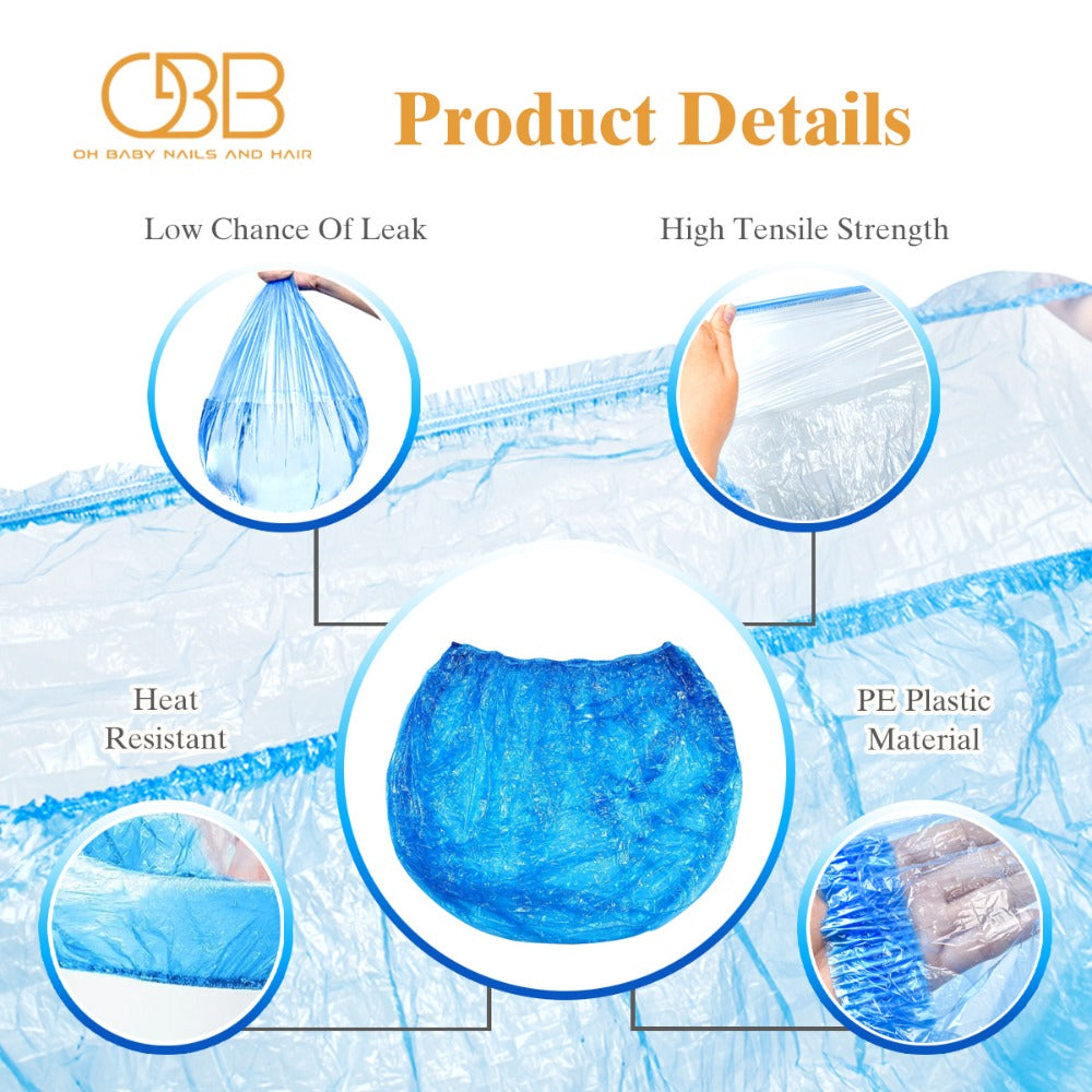 Disposable Pedicure Liners 400 Pack Single-Use HDPE Foot Bath Bowl Bags – Elastic Fit, Hygienic Nail Salon Foot Soak Liners f
