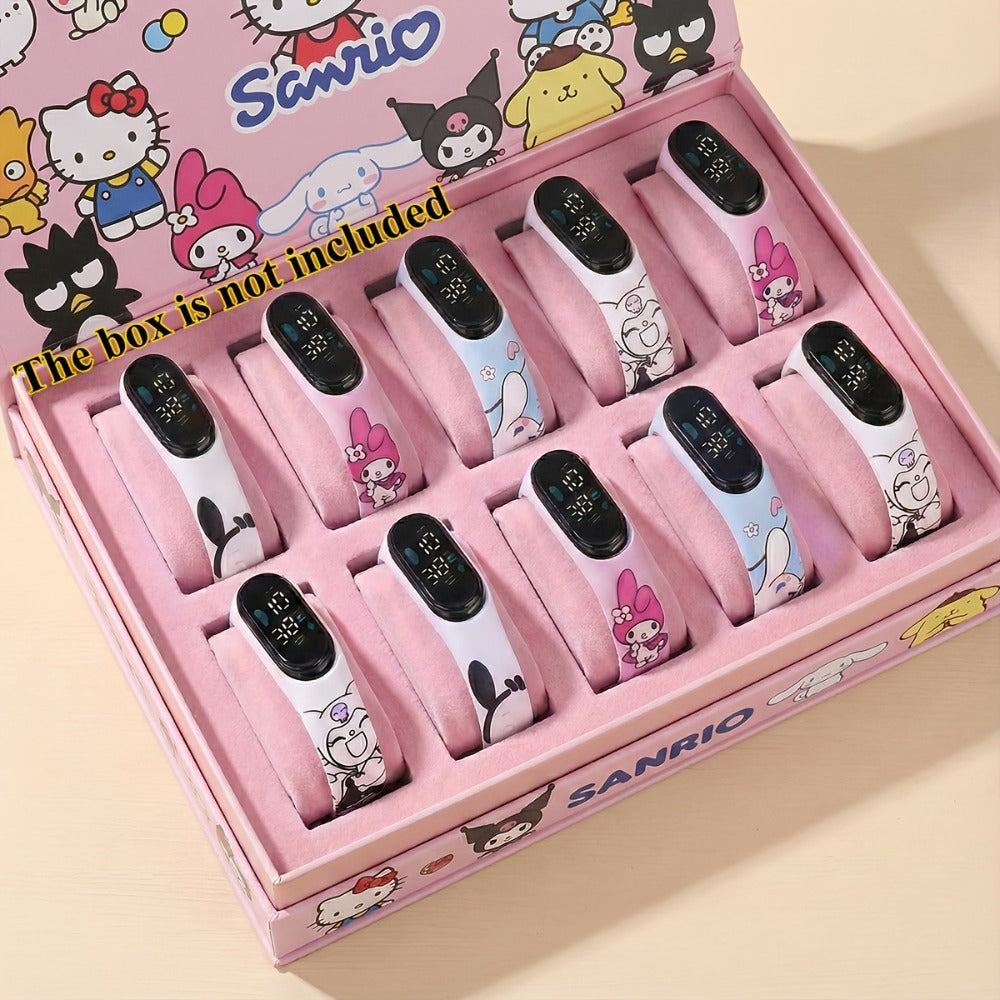 Sanrio Kids Watch Set 10 Pack, Cinnamoroll Kuromi My Melody Pochacco Mixed Colors, Cute Fashion Watches for Girls — image 2
