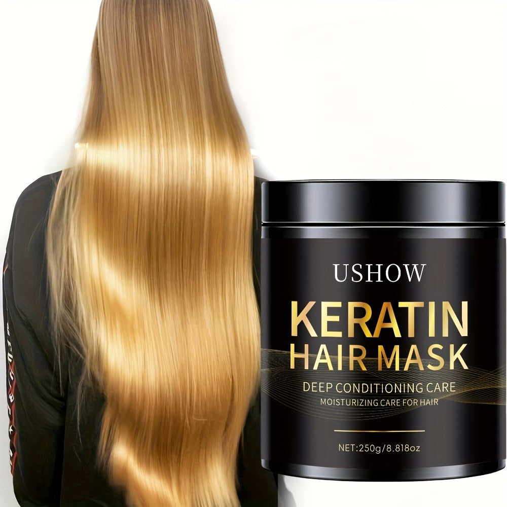 Deep Conditioning Keratin Hair Mask 250g with Collagen, Dry & Damaged Hair, Anti-Breakage, Reduces Split Ends — image 6