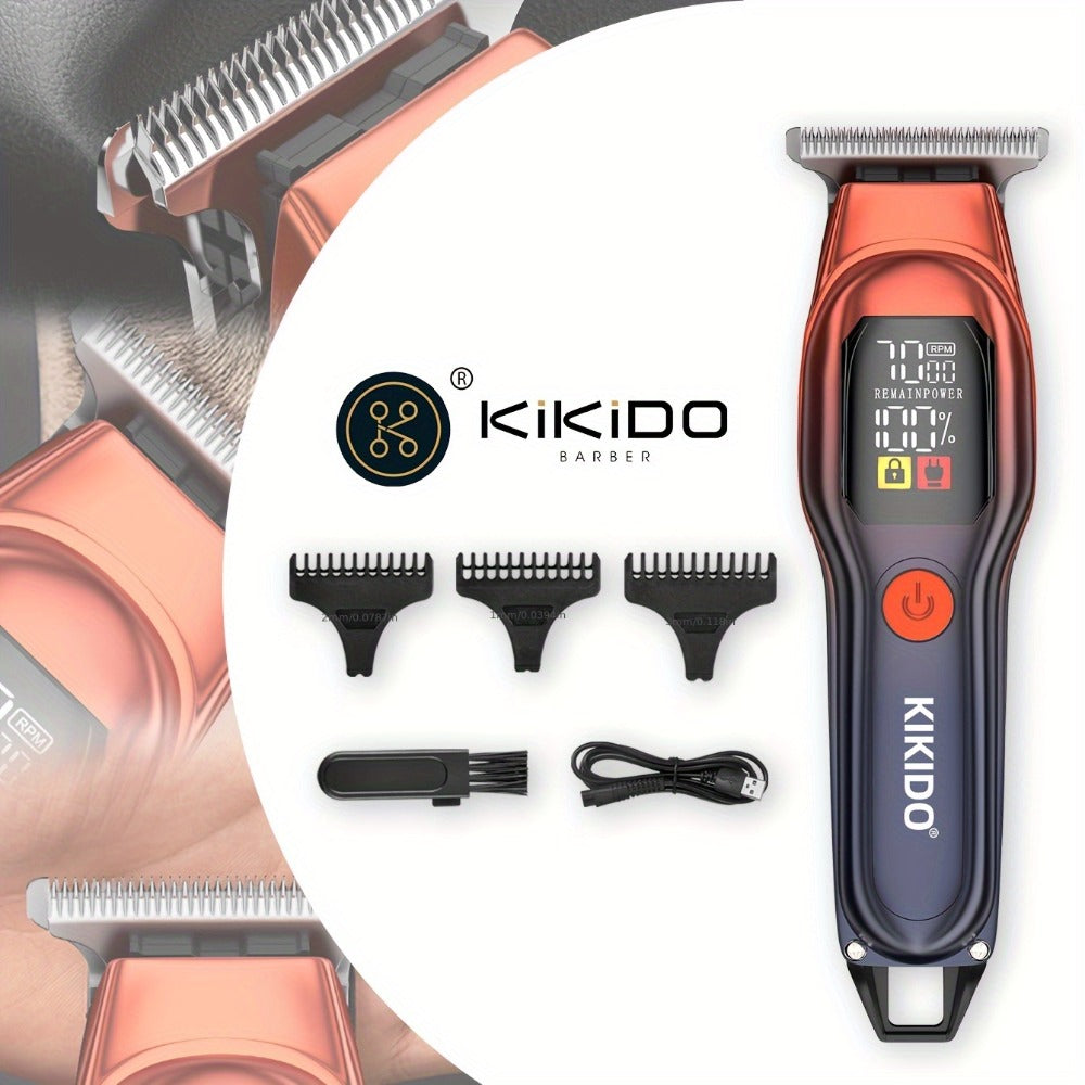 Hair Clippers & Trimmers KIKIDO KK-A2 T-Blade Model with LCD Display, USB Charging and Three Guide Combs — image 6