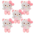 Sanrio Tie Dye Plush Set of 5, Kawaii Hello Kitty Kuromi My Melody Cinnamoroll Gudetama Stuffed Animals — image 1