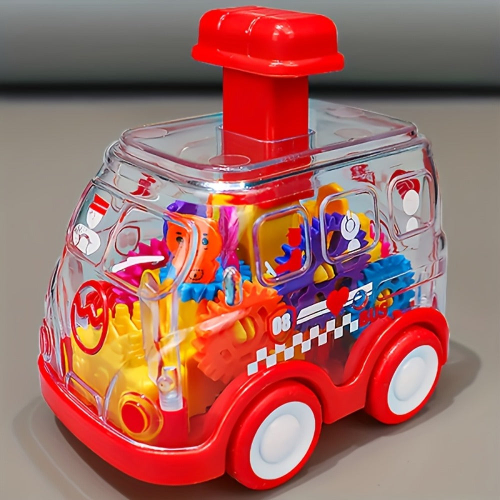 Gear Toy Cars for Toddlers 3-Pack, Transparent Body See-Through Gear Mechanism Push-and-Go Vehicle Set — image 8