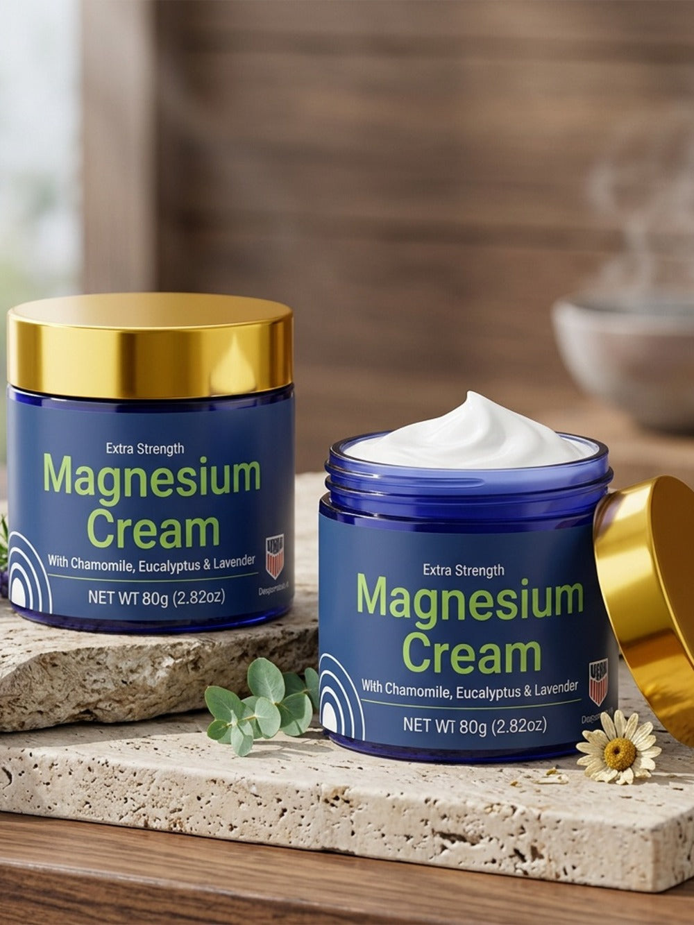 Magnesium Deep Hydration Body Lotion 2-Pack – Fast Absorbing Non-Greasy Moisturizing Cream for Dry Skin, Skin-Friendly Formul
