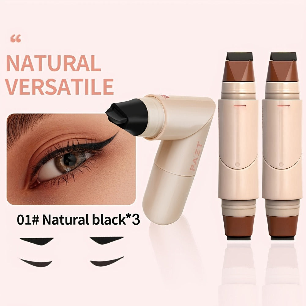 Double-Ended Wing Stamp Eyeliner Pen Three-Pack in Natural Black or Coffee Brown Color Options — image 3