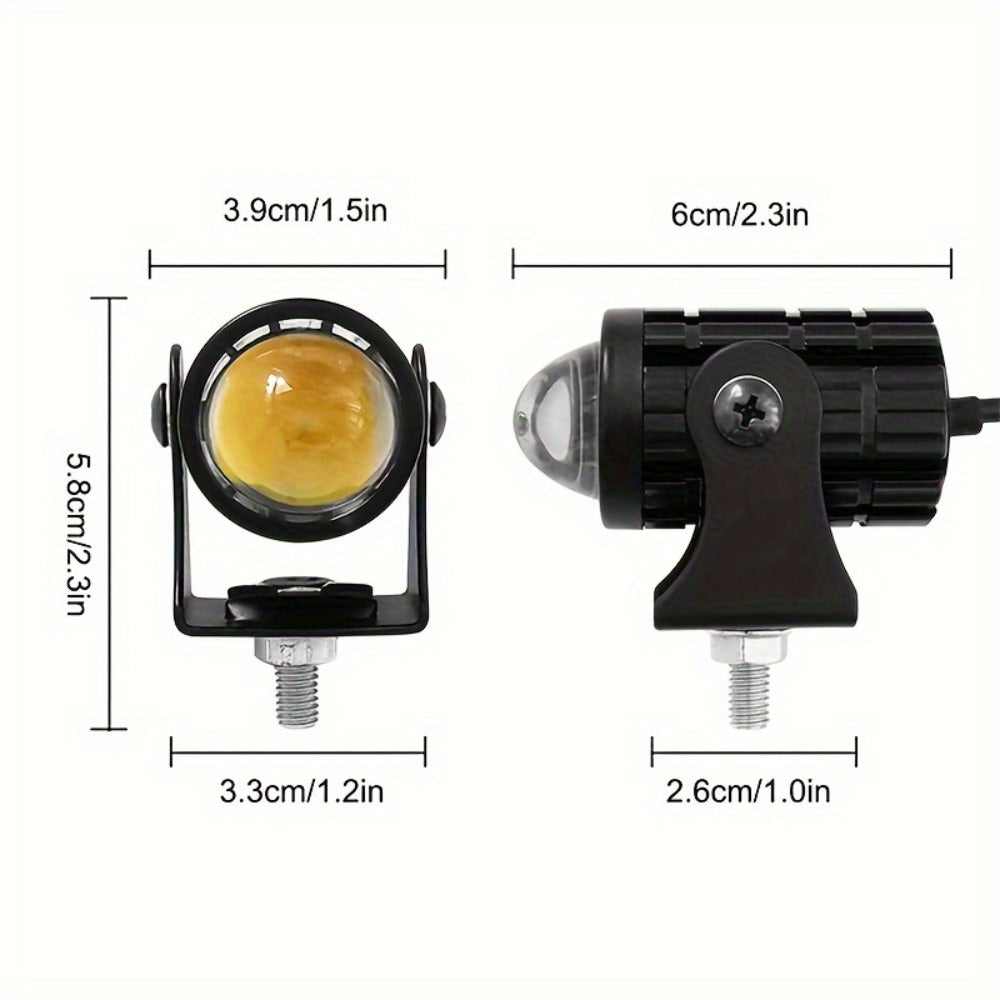 Dual-Color LED Vehicle Work Light Set, Two-Piece 8–80 V Pair with 6000 K White and 3000 K Yellow Output — image 5