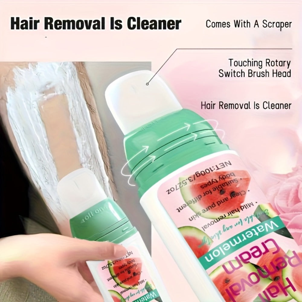 Hair Removal Cream ROZINO 100g Watermelon Roll-On Bottle with Carton for External Body Grooming — image 7