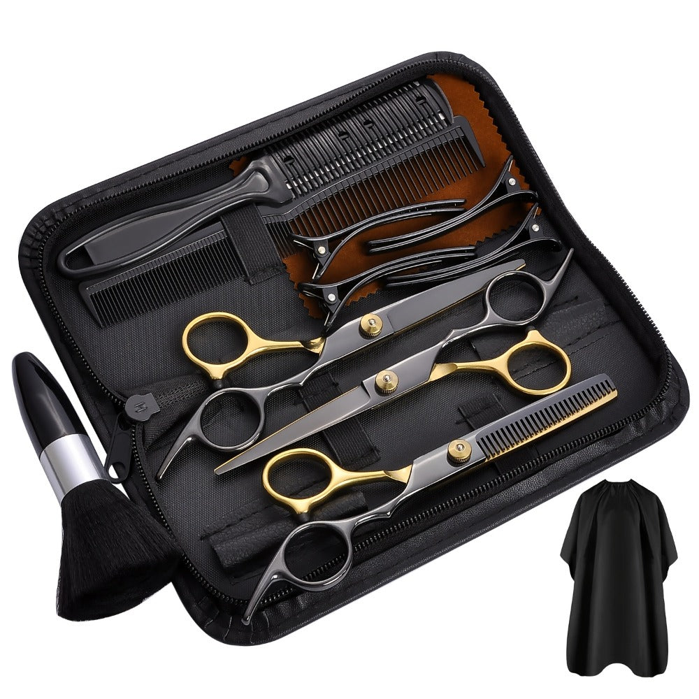 Hair Cutting Scissors Kit 13 Piece – Professional Barber Shears Set with Thinning Shears, Blending Scissors & Accessories — i