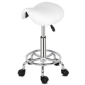 Saddle & Round Salon Stool with Backrest 360-Degree Swivel, Adjustable Height Professional Chair for Salon — image 1