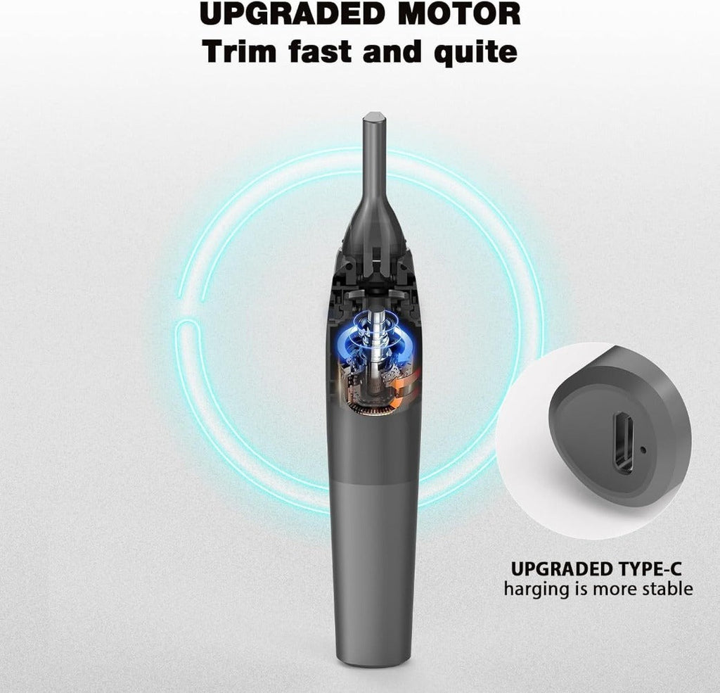 Rechargeable Eyebrow & Nose Ear Hair Trimmer for Men, Electric Detail Trimmer for Neckline Sideburns — image 12